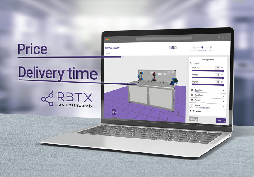 Diseño de sistemas robóticos completos en tan solo un minuto con Machine Planner de RBTX